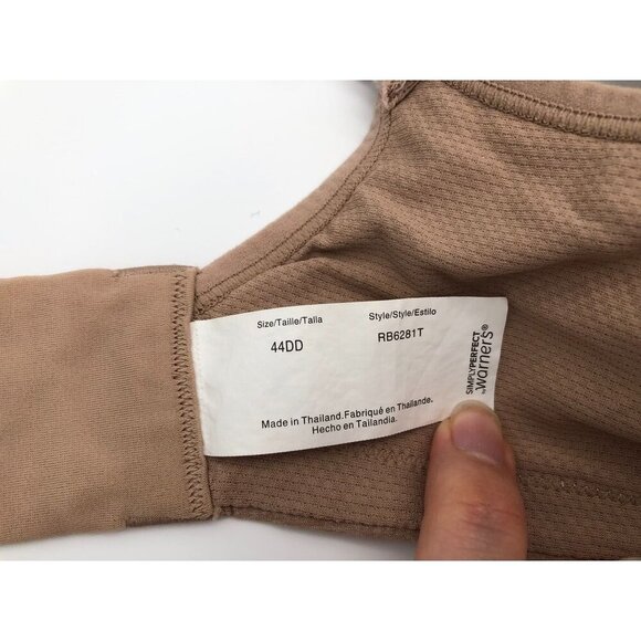 Warner's Simply Perfect Cooling Underwire T-Shirt Bra Beige RB6281T Women's 44DD - Picture 5 of 6